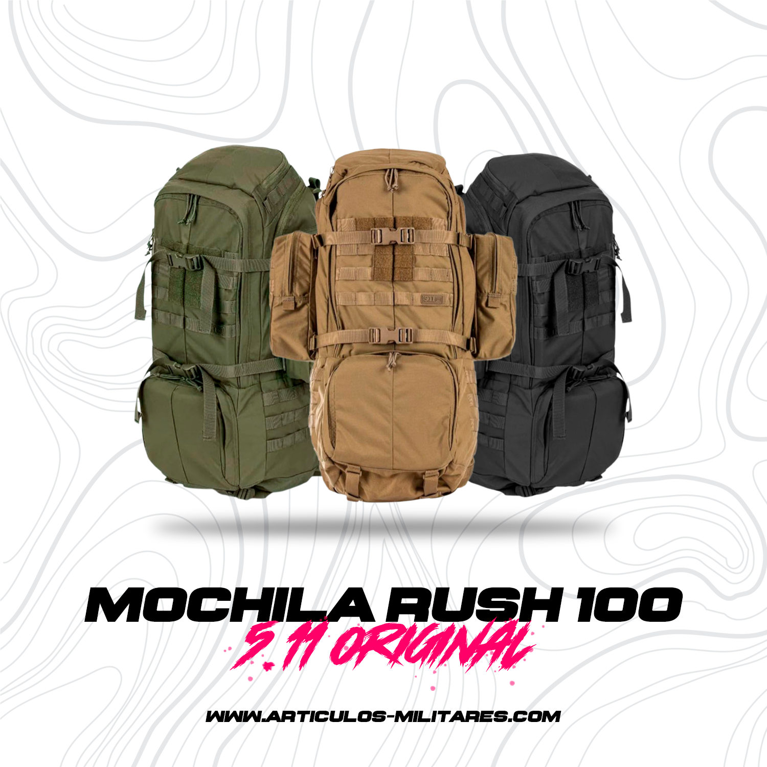 Mochila Senderismo Rush 100 60 Litros Ultra Resistente