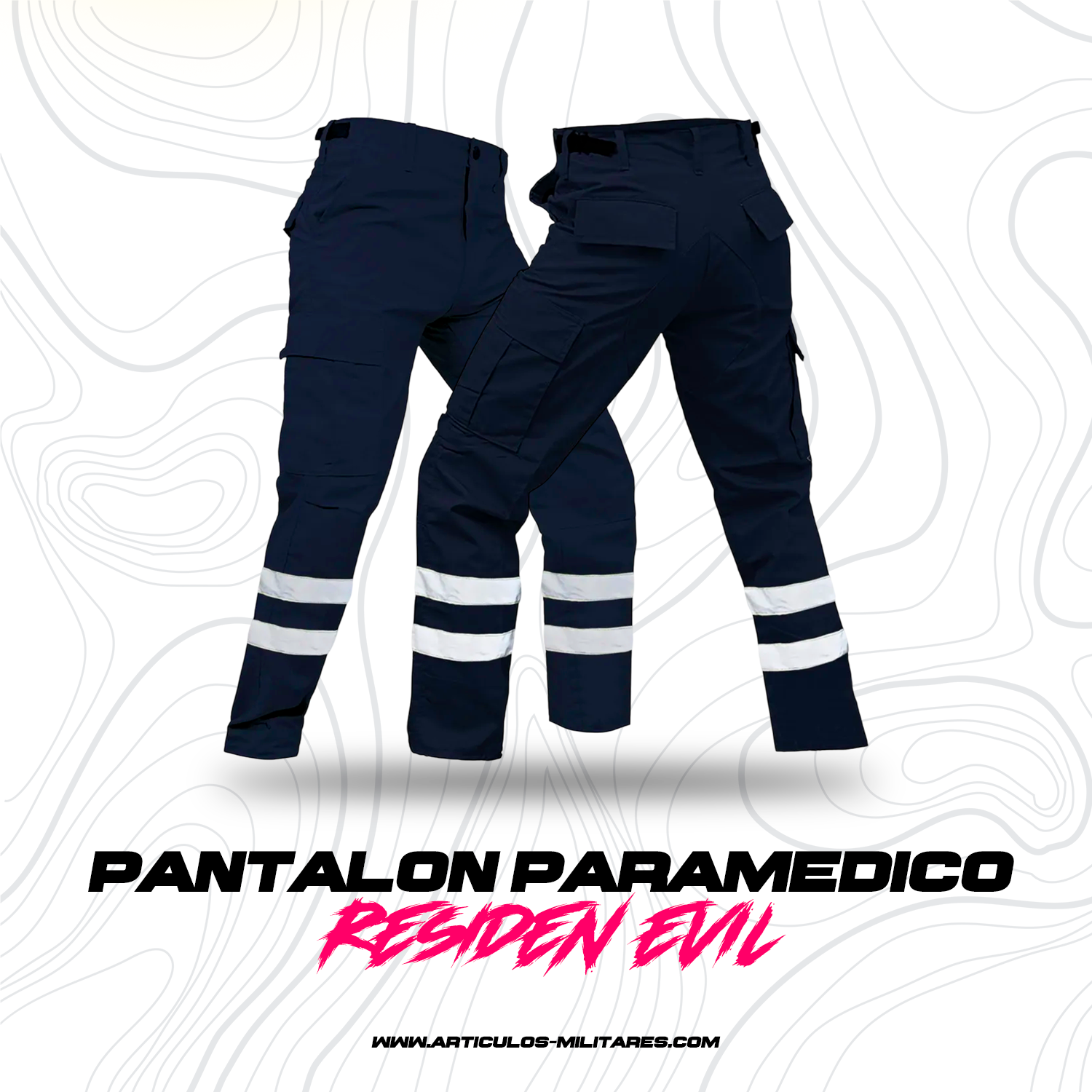 Pantalón Bolsas De Cargo Con Cintas Reflejantes para Paramedico