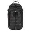 a large black backpack with multiple compartments