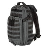 a backpack that is grey and black
