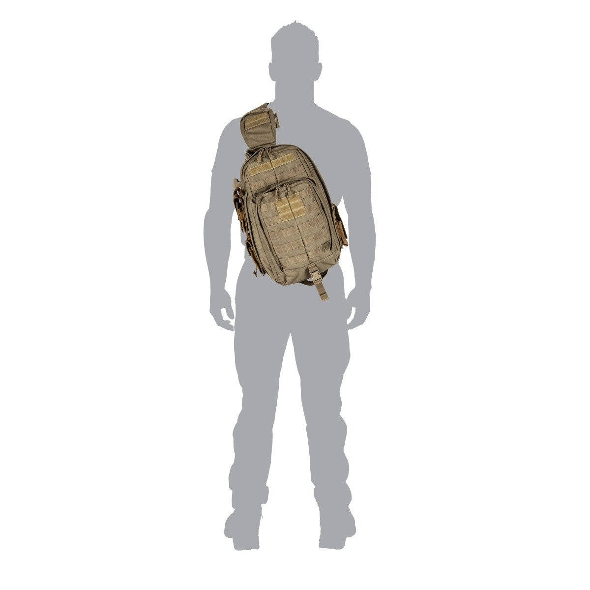 a man standing with a backpack on his back