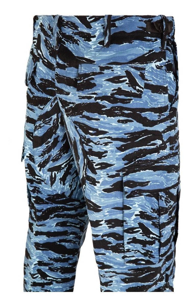 Pantalón Camuflajeado Militar Tigre Azul