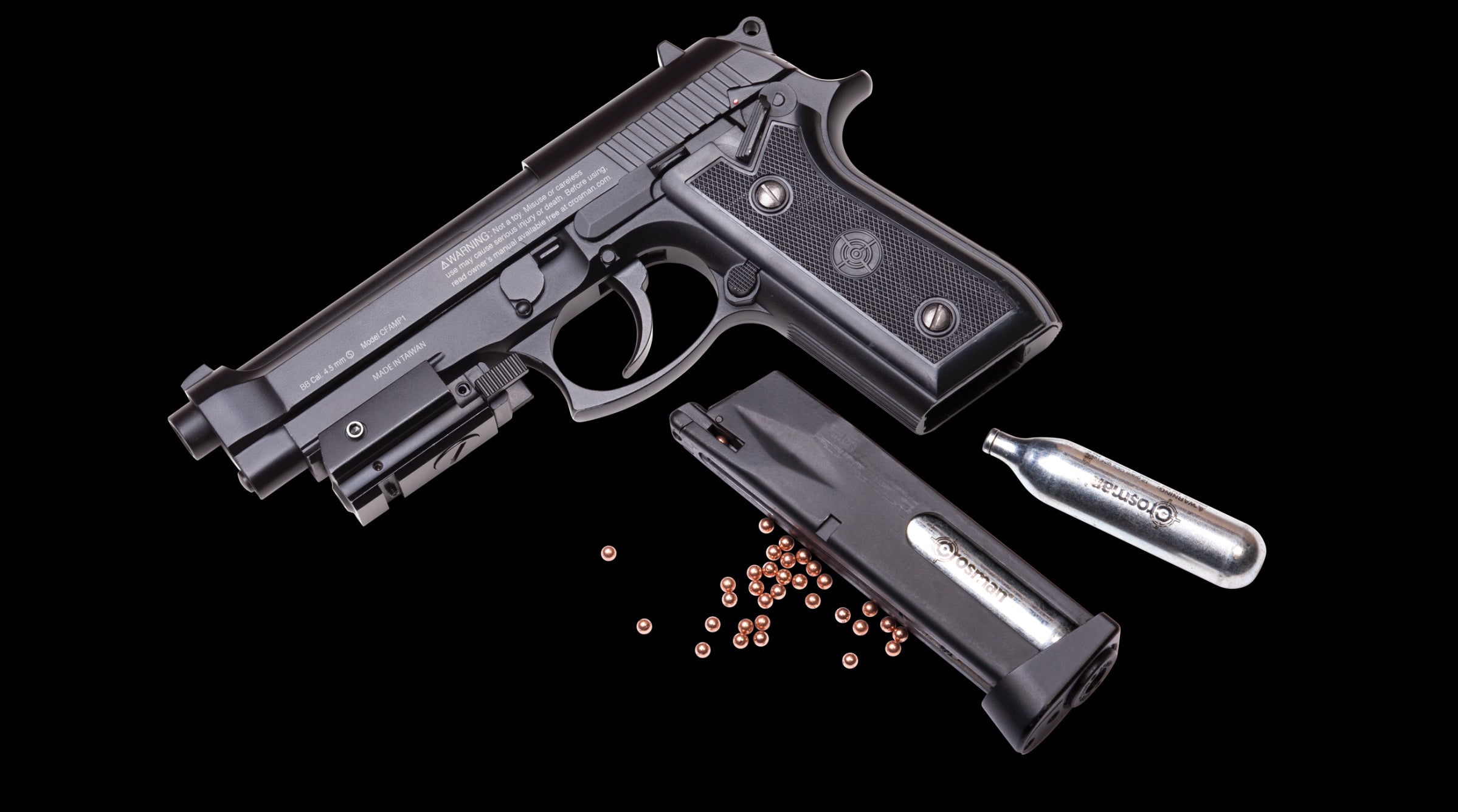 Pistola de aire Crosman P1 Automática Blowback Mira Laser 400fps