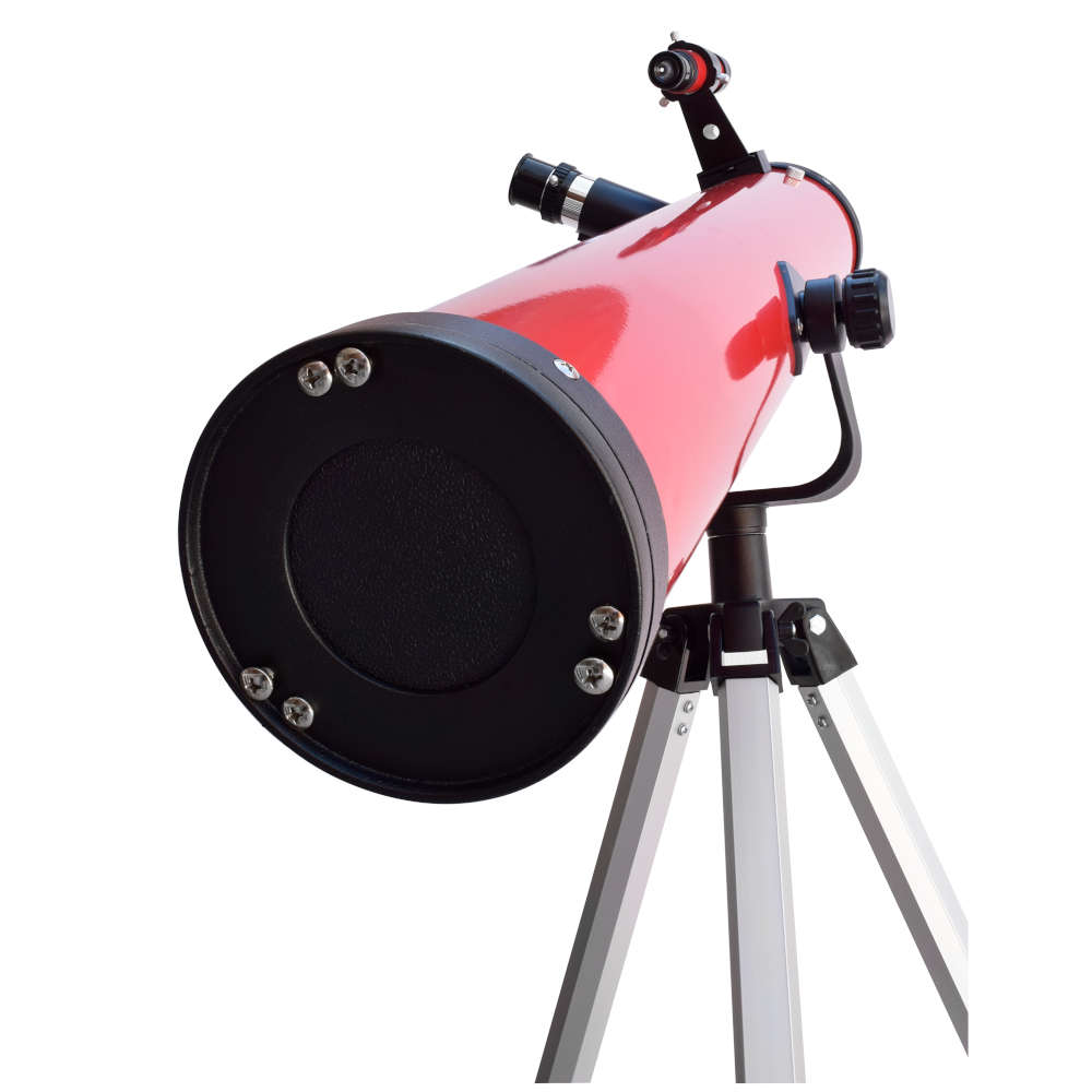 Telescopio Refractor con montura altazimutal, amp. 350 x, 700 mm x 76 mm, rojo