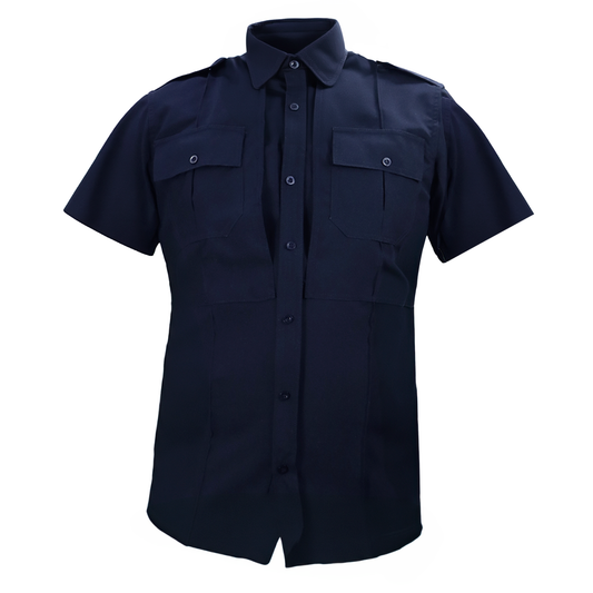 Camisa Táctica Uniforme Azul y Blanco Policía Botones Simulados