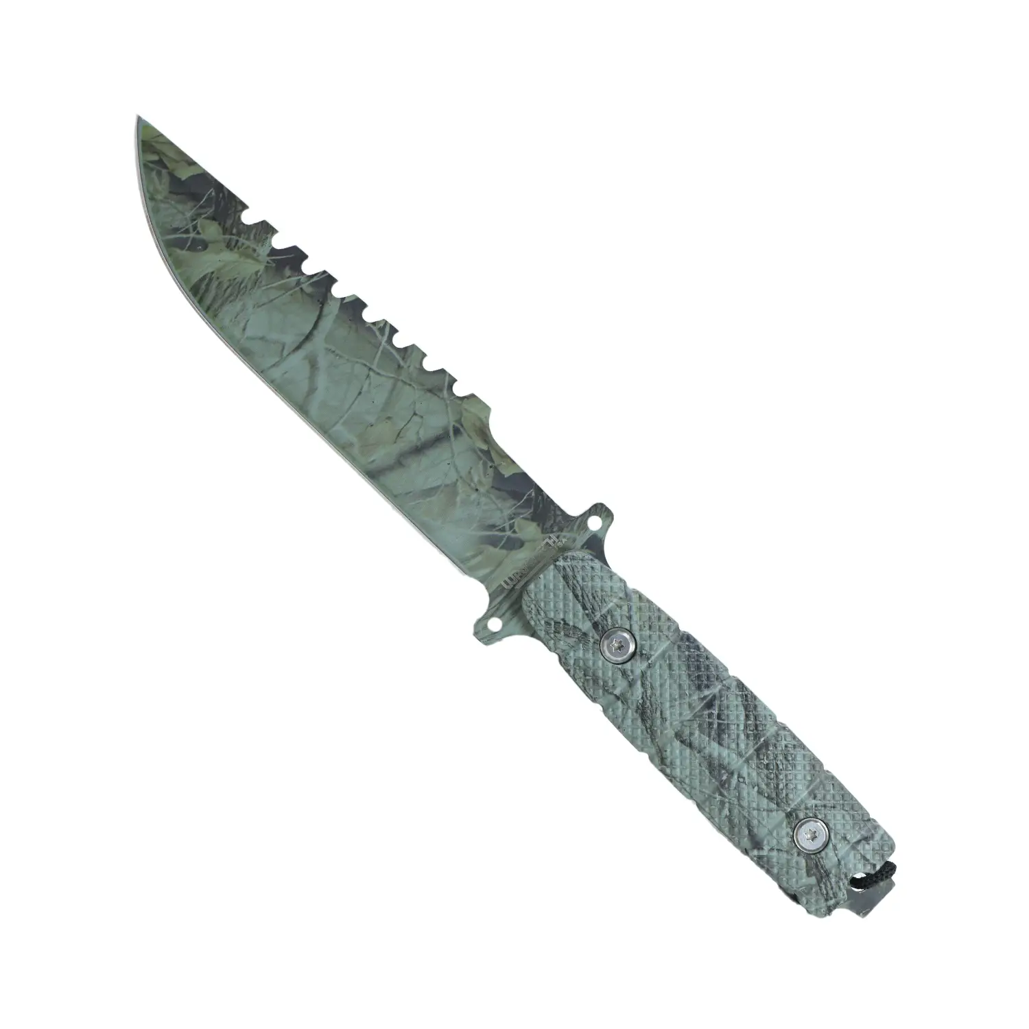 Cuchillo Tactico Con Diseño Camuflaje Bosque Seco