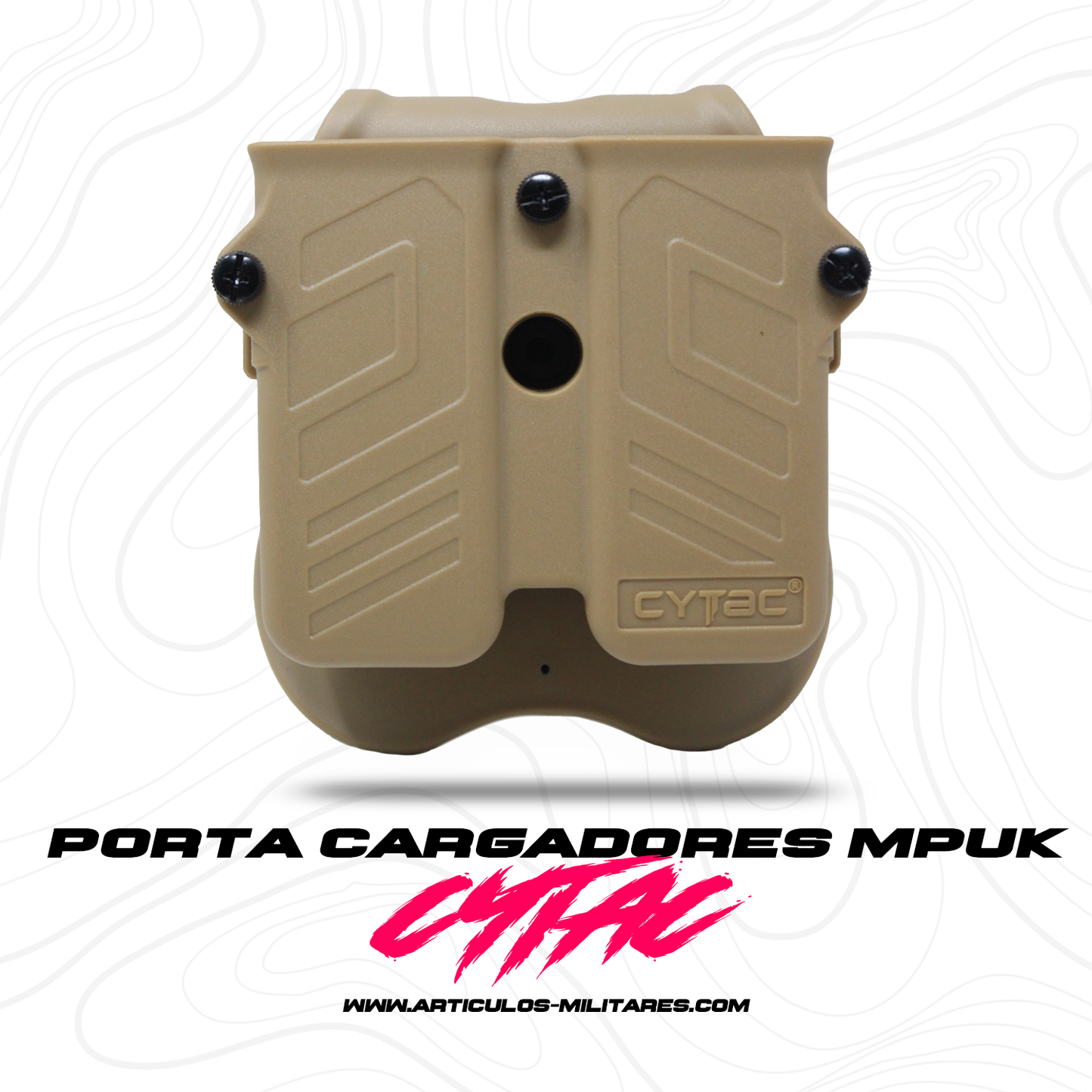 Porta Cargador Doble Universal Cytac De Polimero Ligero
