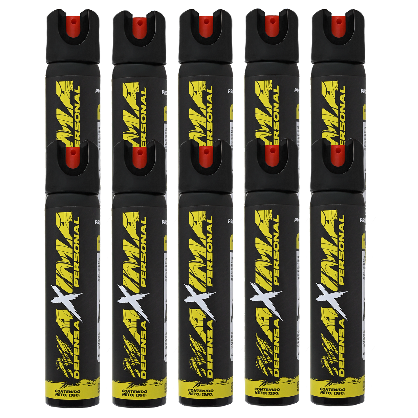 Paquete 10 Piezas Gas Pimienta Lacrimogeno 135g 100% Llenos