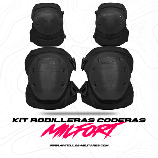 Rodilleras Y Coderas Kit Tacticas Militar Milfort