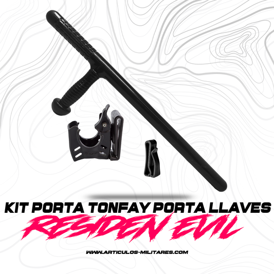 Kit Porta Tonfa con Porta Llaves Milfort y Tonfa