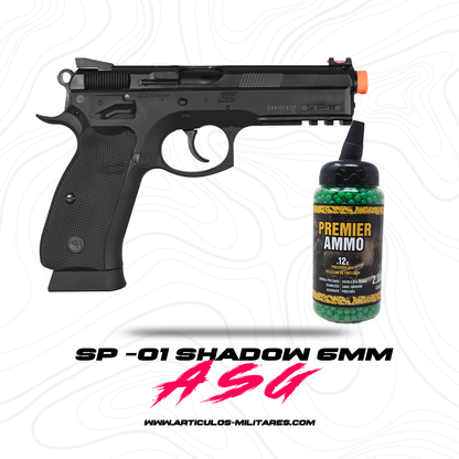 Pistola De Airsoft Asg Sp-01 6mm De Resorte Polimero Ligero