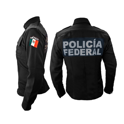 Camisa Tactica Uniforme Policia Cierre Simulado Manga Larga