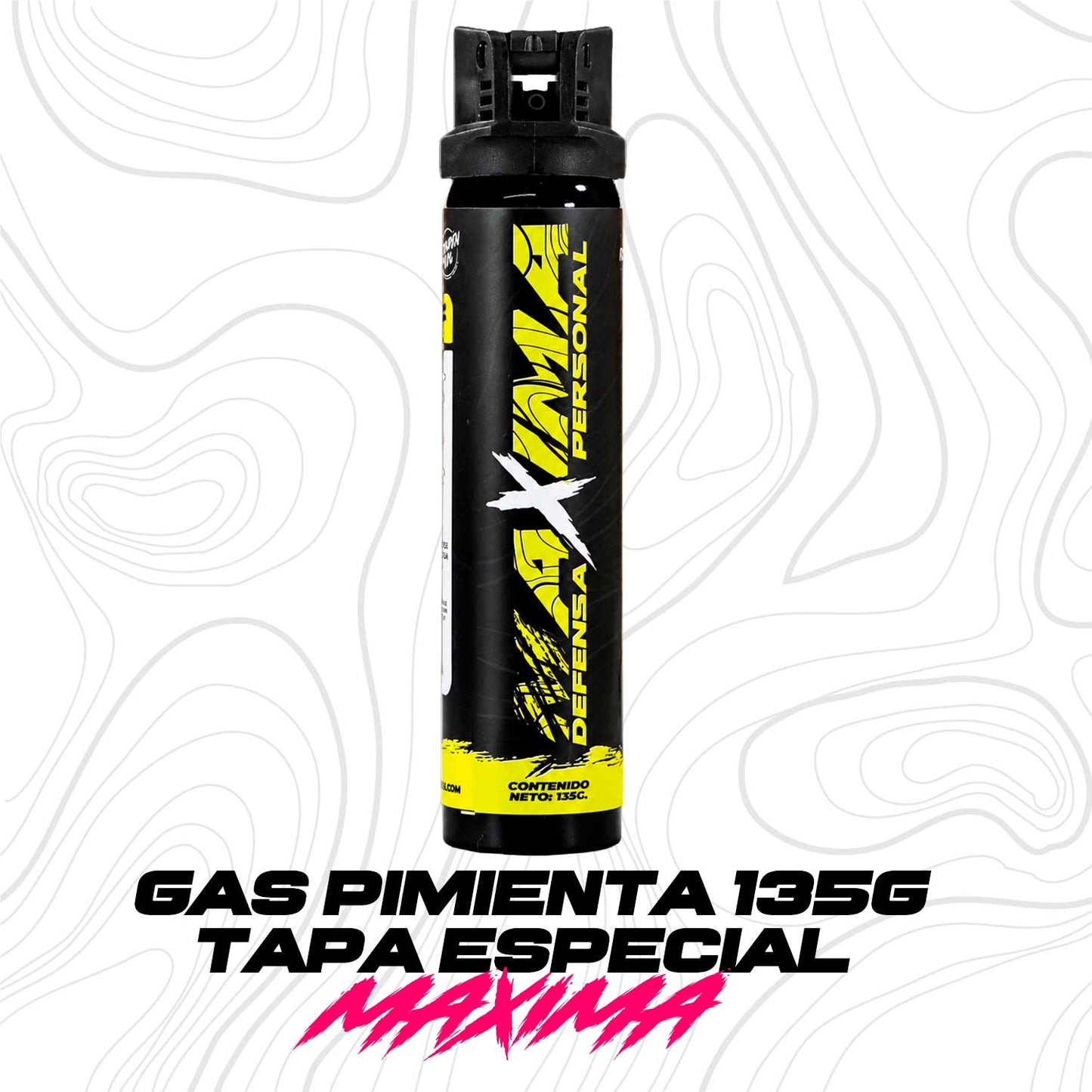 Gas Pimienta Lacrimogeno 135 gr Con Tapa De Seguridad Marca Maxima Máxima