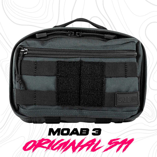 Mochila Táctica 5.11 MOAB 3 adaptable en color Double Tap, ideal para uso diario con sistema MOLLE. Diseño compacto y resistente para campismo.
