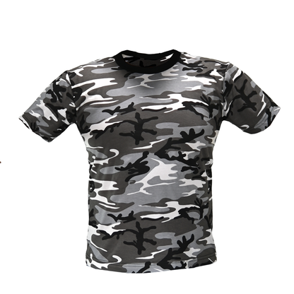 Playera Camuflada Manga Corta Algodón Hombre