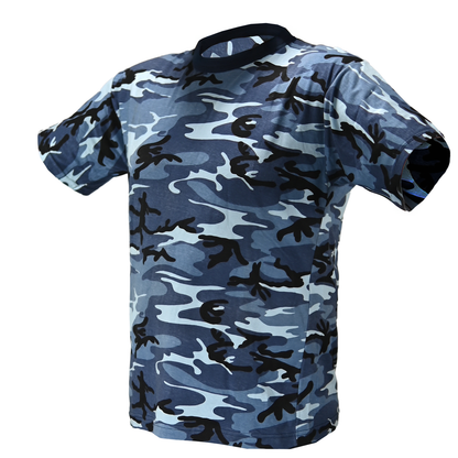 Playera Camuflada Manga Corta Algodón Hombre