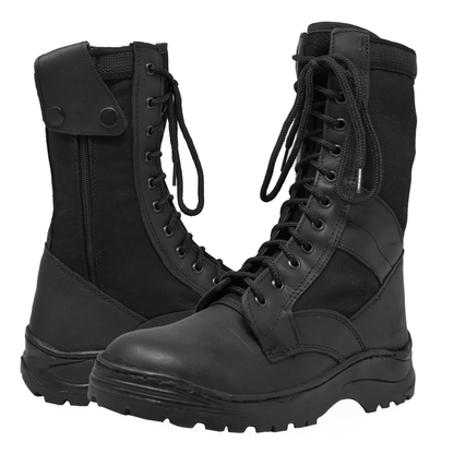 Botas Tacticas Militar De Piel Con Lona  Ligeras Para Seguridad