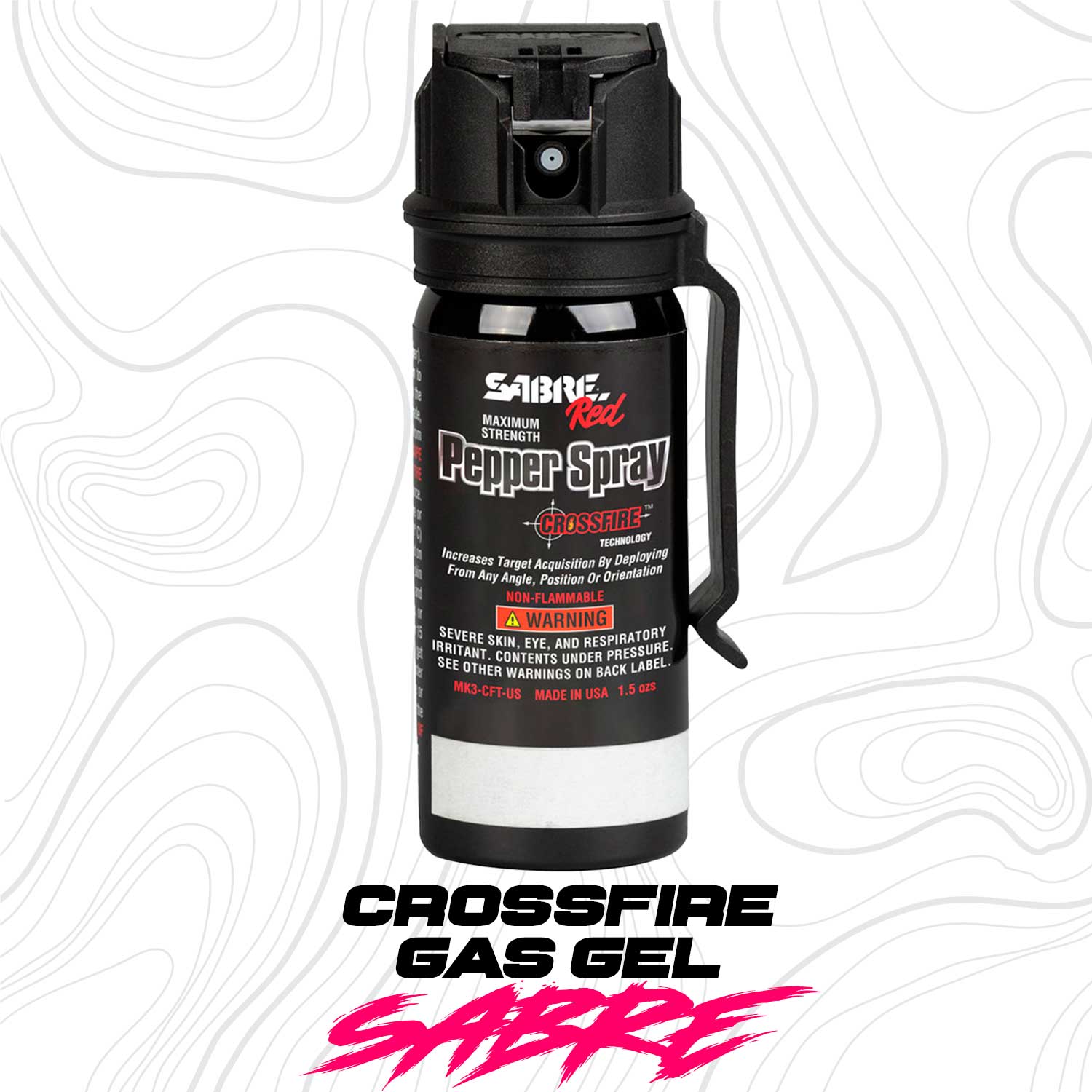 El SABRE Crossfire Pepper Gel ofrece protección personal de alto rendimiento  ayudando a mantener una distancia segura ante una amenaza.