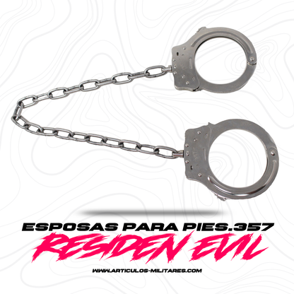 Esposas Policiales Con Cadena Para Pies De Acero