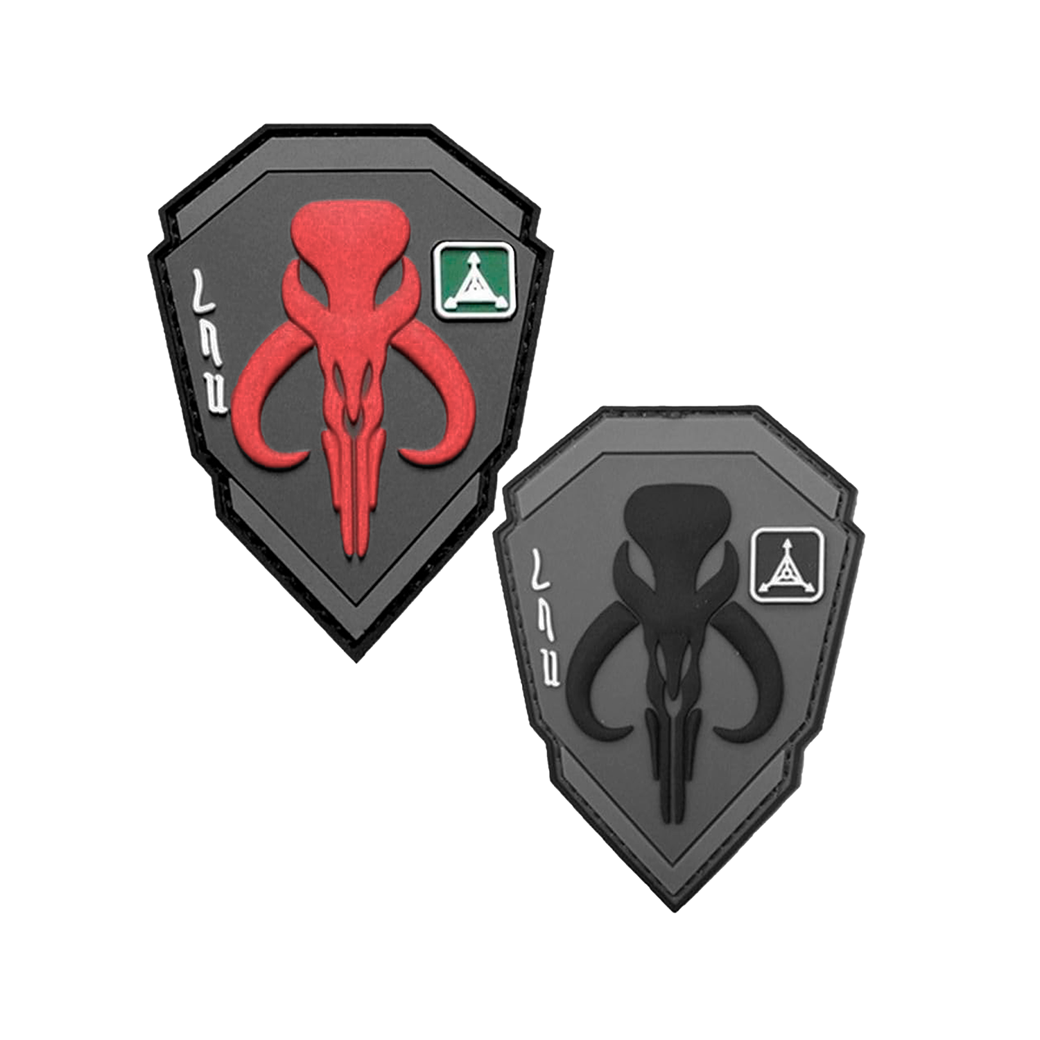 2  Parches Tacticos  De PVC  Boba Fet  Rojo-Negro