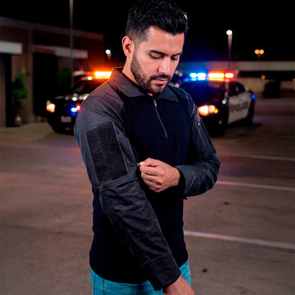 Playera Camisa Táctica Rápida De Combate Porta Parche Policial Residen Evil Militaría