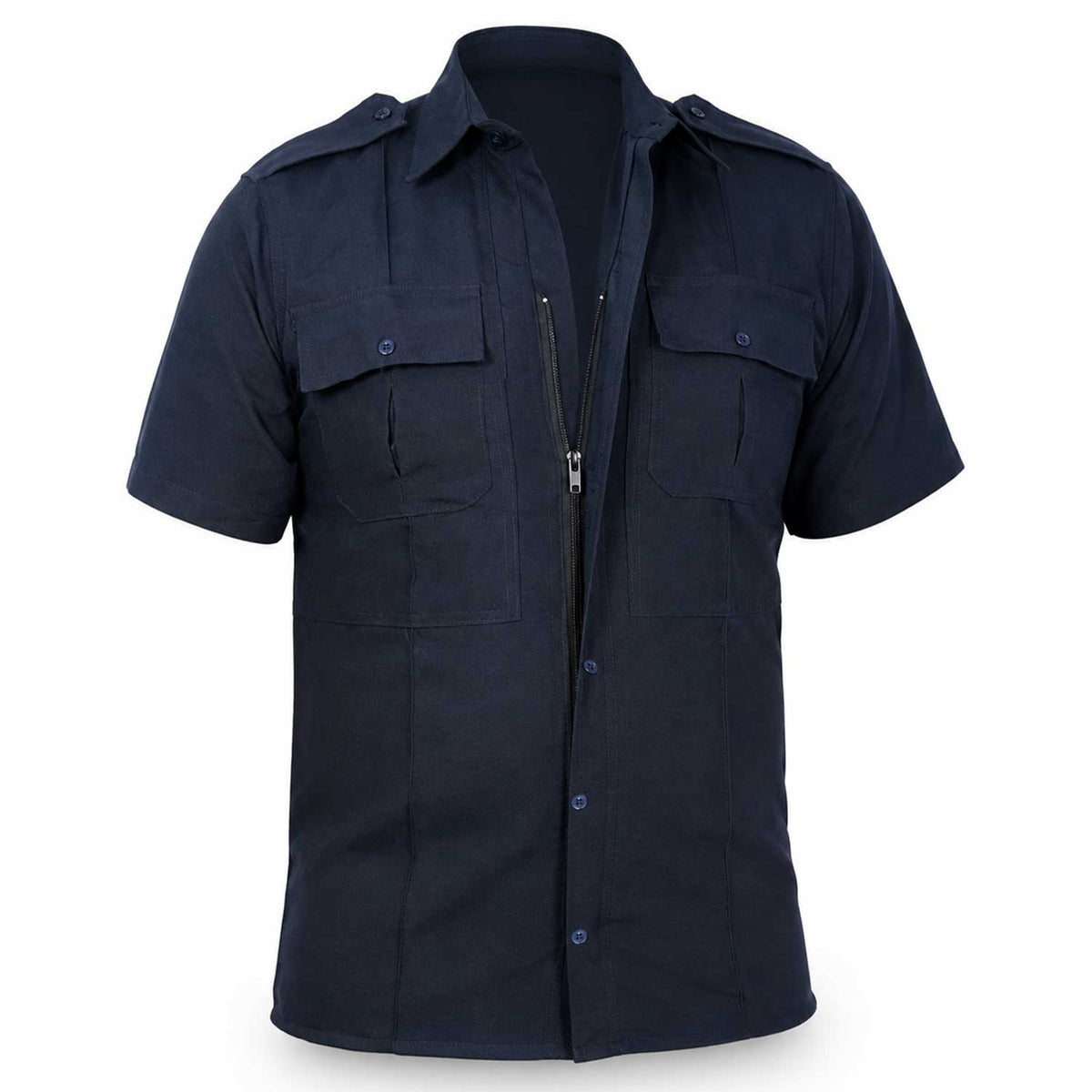 Camisa Táctica Uniforme Azul y Blanco Policía Botones Simulados Residen Evil Militaría