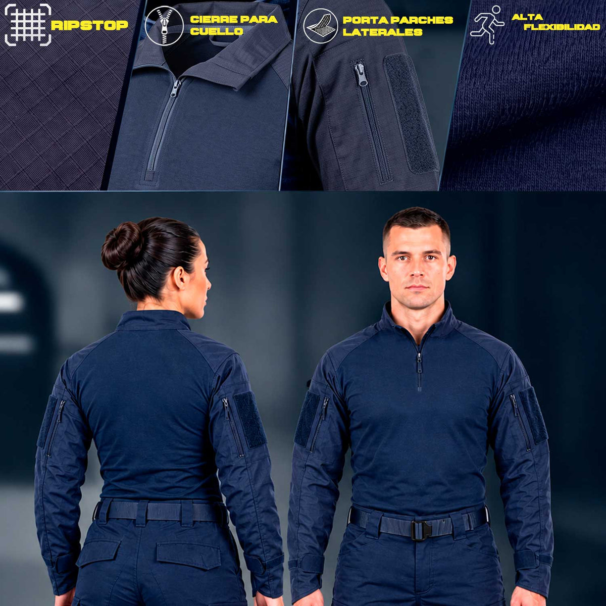 Playera Camisa Táctica Rápida De Combate Porta Parche Policial Residen Evil Militaría