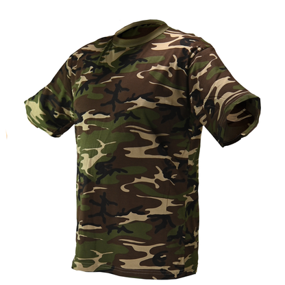 Playera Camuflada Manga Corta Algodón Hombre