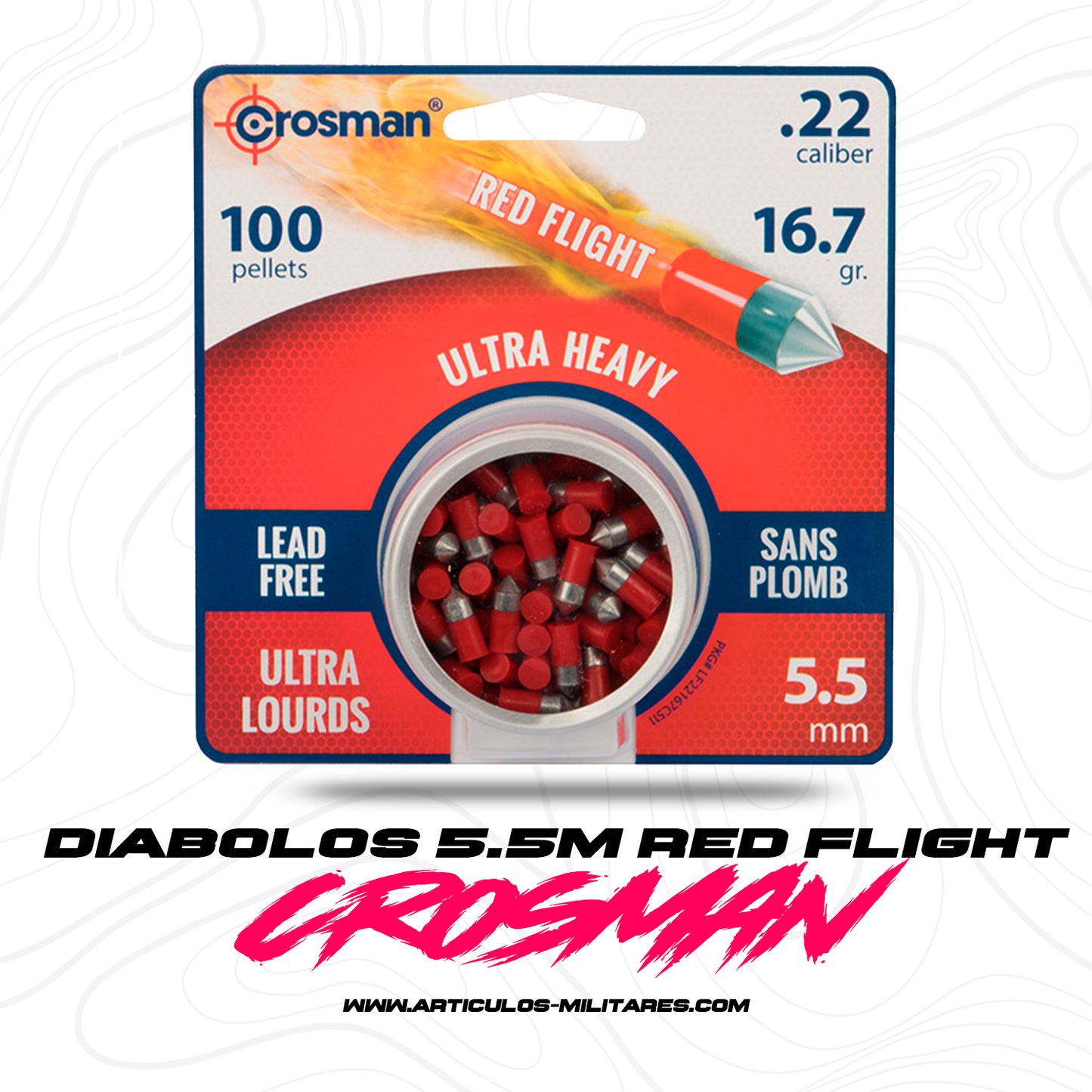 Diabolos Crosman Penetrator 5.5mm (.22) 100 Piezas