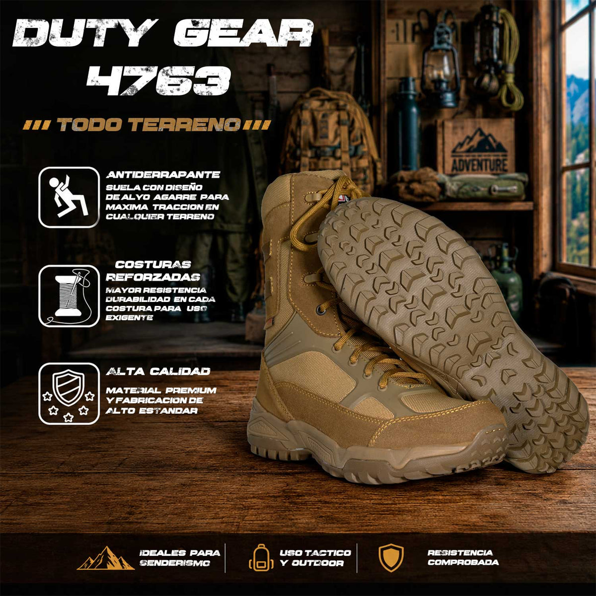 Botas Duty Gear Fortresss 4763 en Koyote Duty Gear