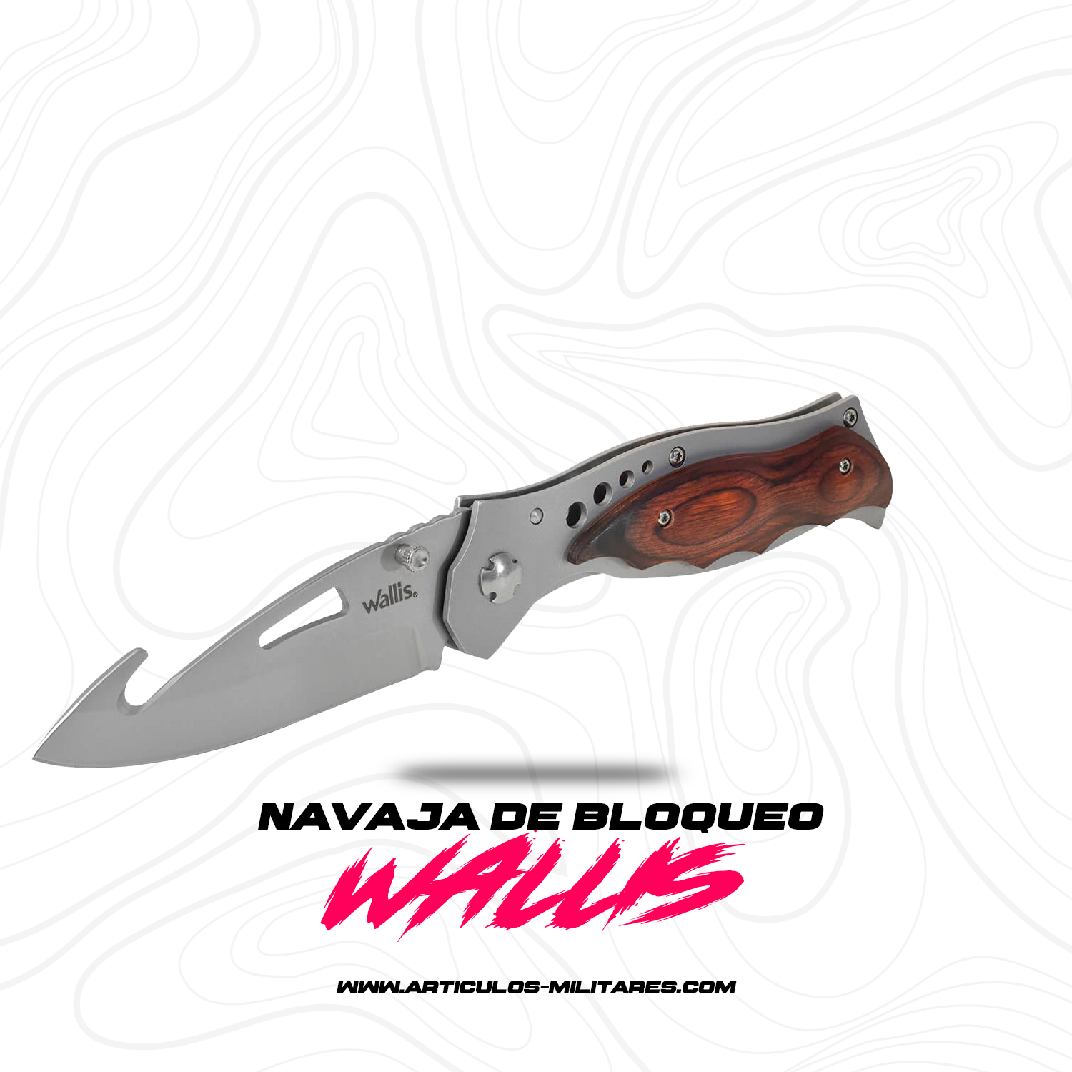Navaja de Bloqueo Wallis Ligera Mango De Madera