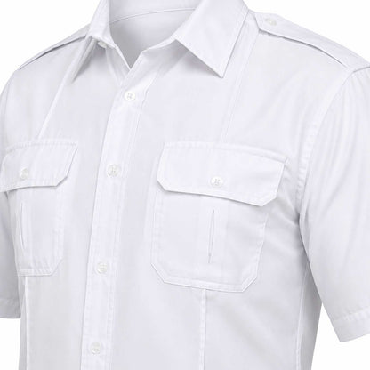 Camisa Táctica Uniforme Azul y Blanco Policía Botones Simulados Residen Evil Militaría