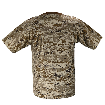 Playera Camuflada Manga Corta Algodón Hombre