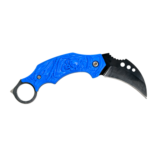 Navaja Táctica Karambit Curvo Diseño Calavera