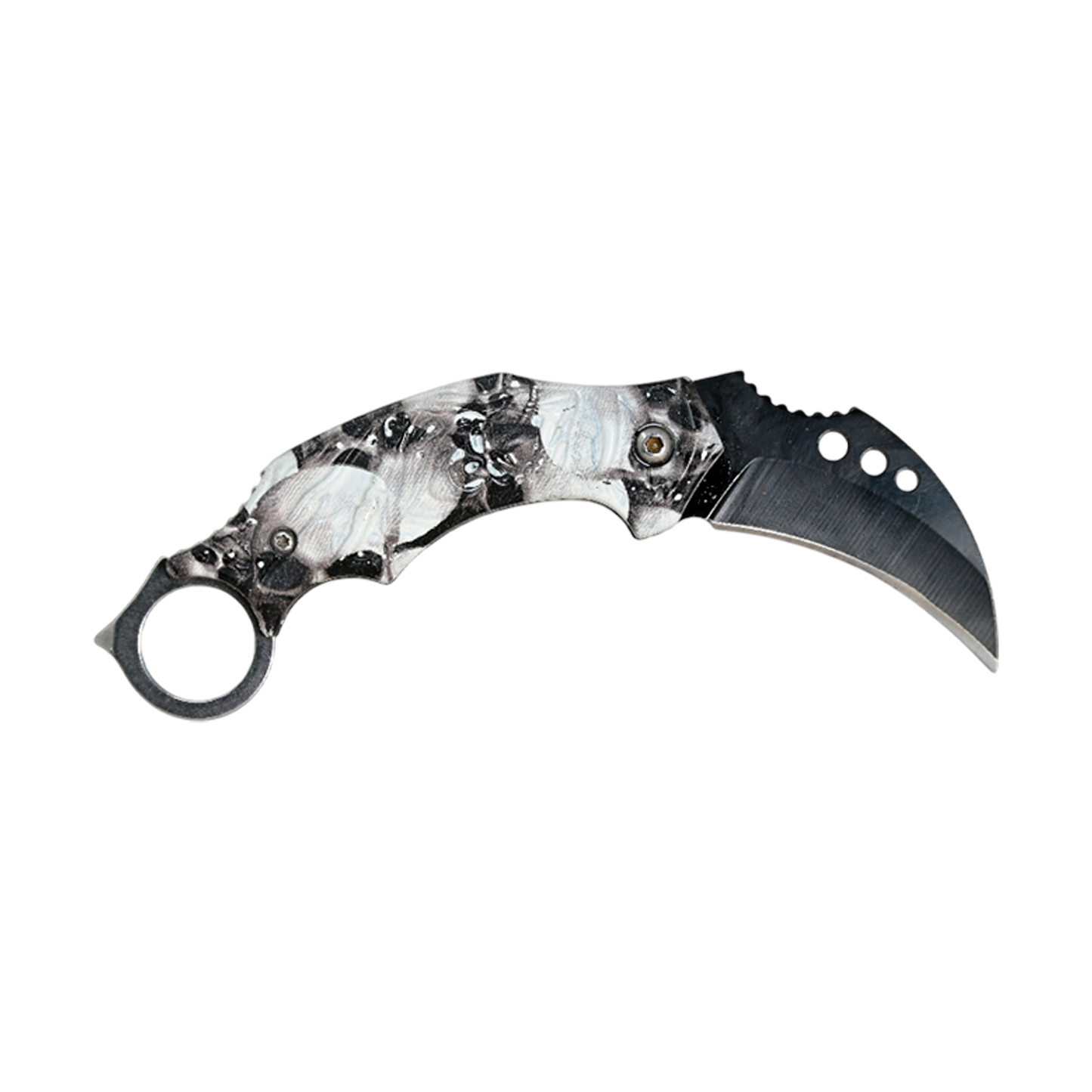 Navaja Táctica Karambit Curvo Diseño Calavera