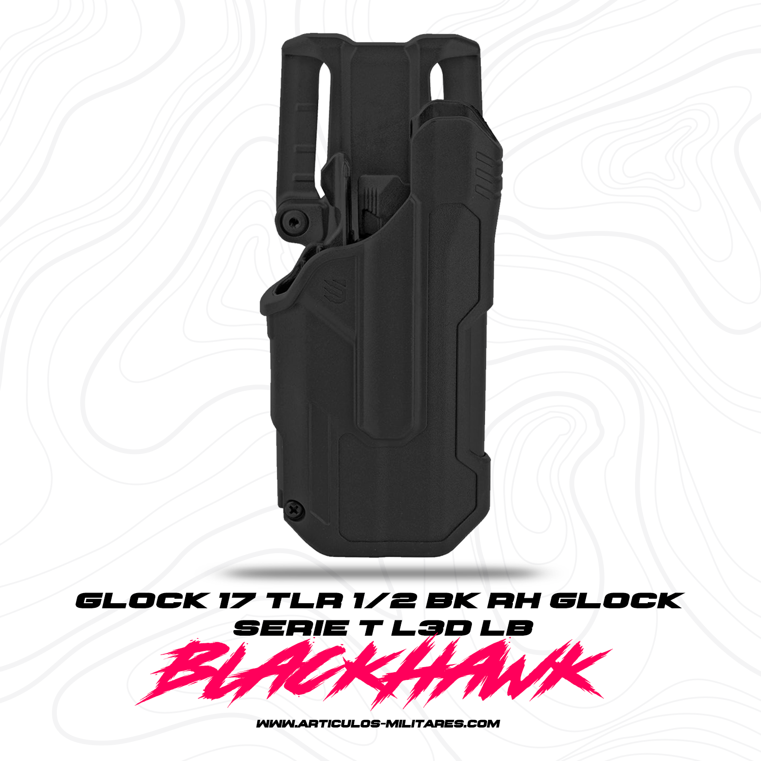 Funda Para Pistola Glock 17 Tlr 1/2 Bk Rh Glock Blackhawk