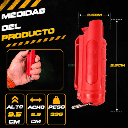 Spray Gas Pimienta Lacrimogeno Estuche Rígido Y Llavero Eliminator PSP PSP