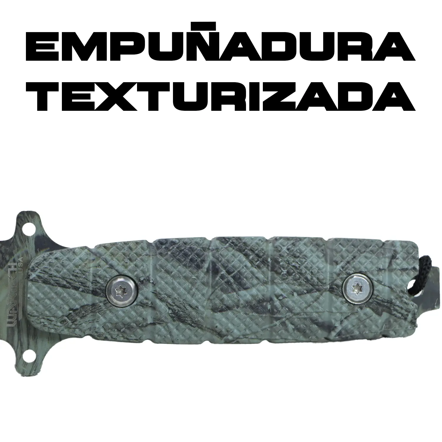 Cuchillo Tactico Con Diseño Camuflaje Bosque Seco