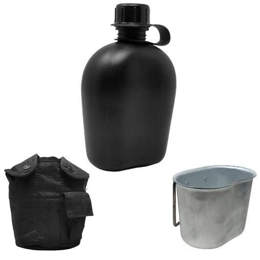 Cantimplora Tactica Militar Camping Kit Funda Y Taza