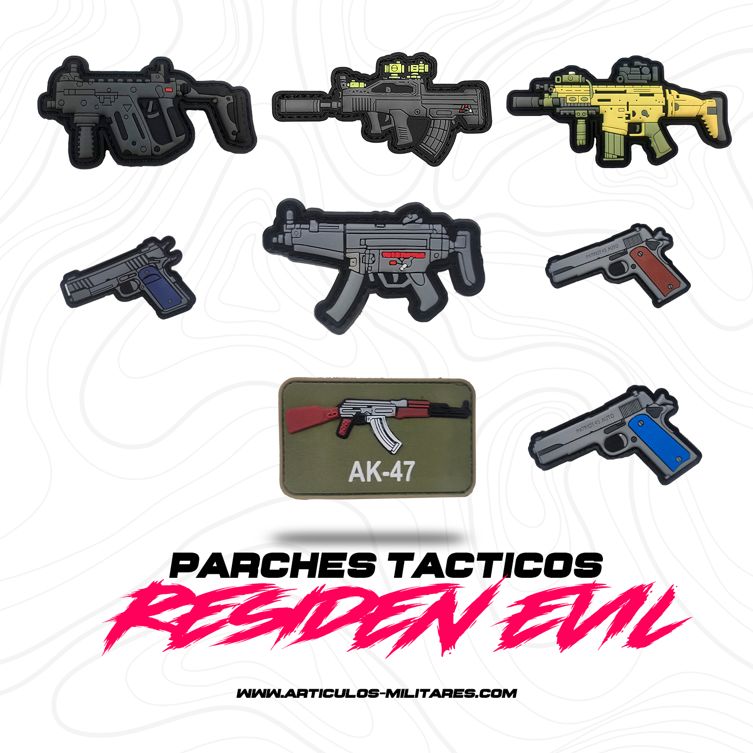 Parches Tacticos De armas De PVC