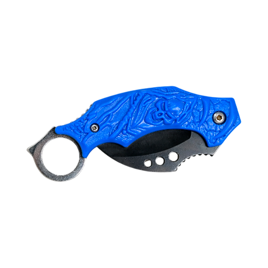 Navaja Táctica Karambit Curvo Diseño Calavera