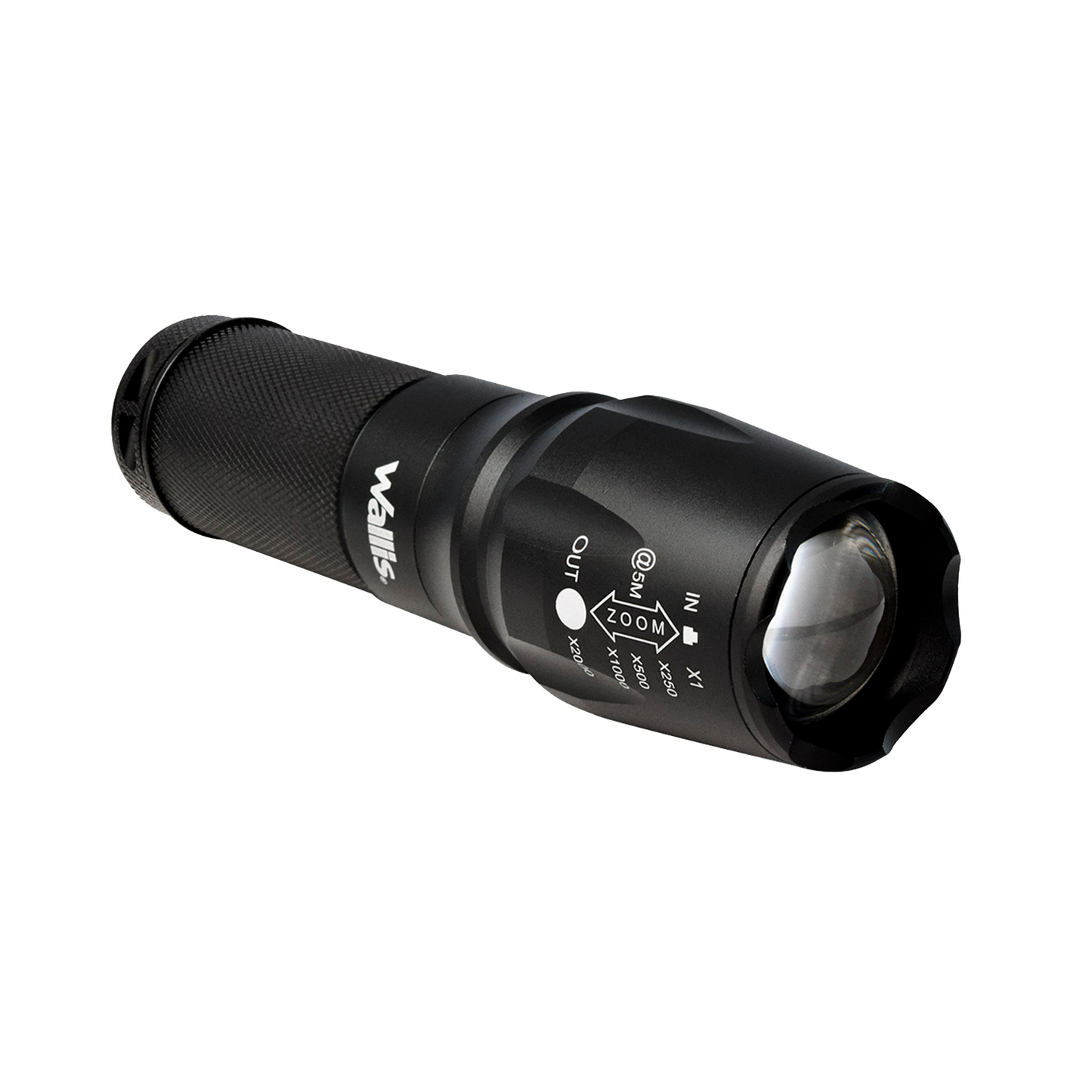 Linterna De Luz Led Recargable Con Zoom, Negro, Linterna Negro Luz Blanco