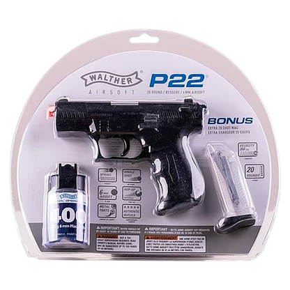 Pistola De Resorte P22 6mm 260 Fps Walther