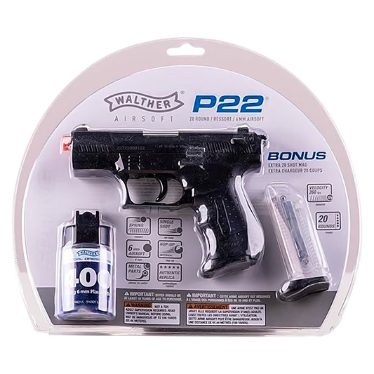 Pistola De Resorte P22 6mm 260 Fps Walther