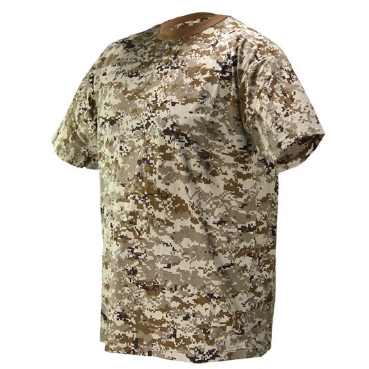 Playera Camuflada Manga Corta Algodón Hombre