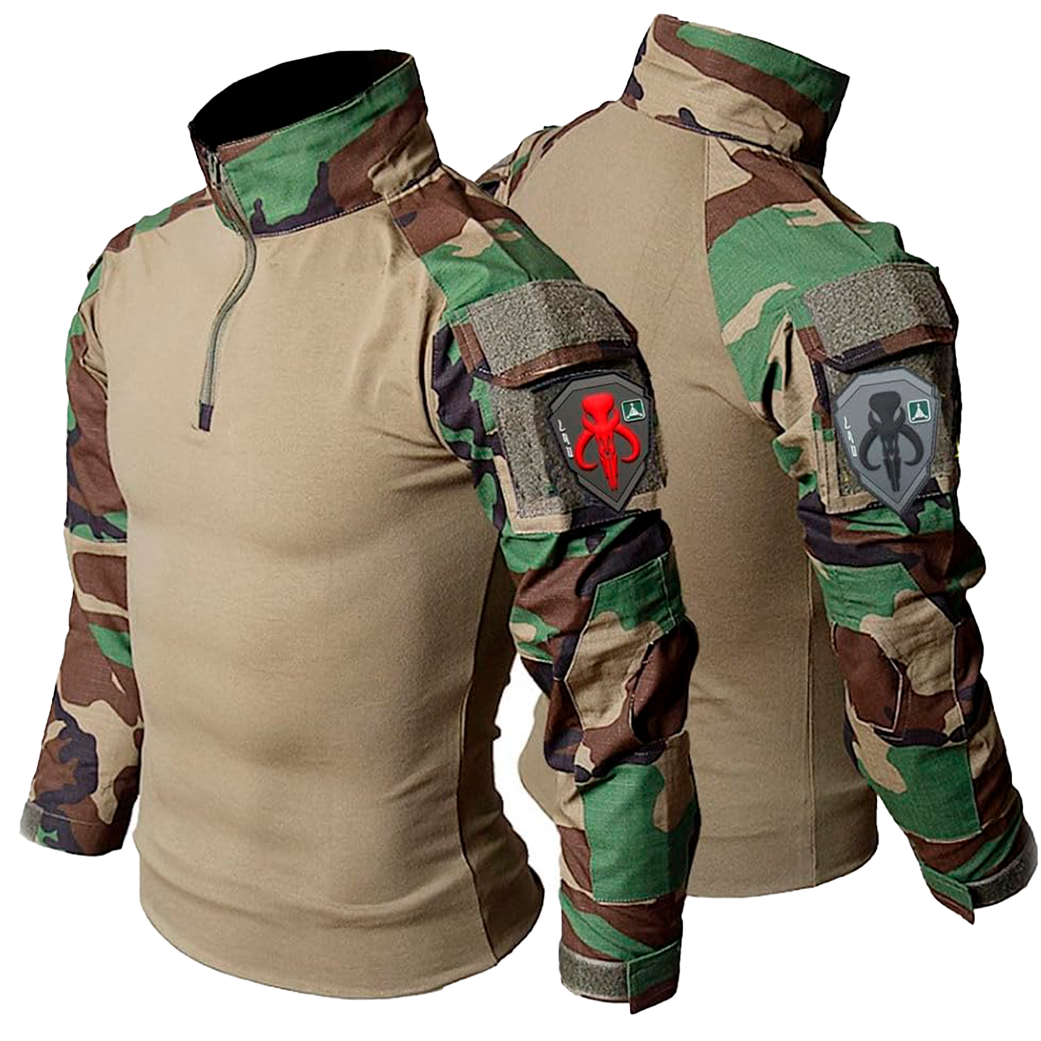 2  Parches Tacticos  De PVC  Boba Fet  Rojo-Negro