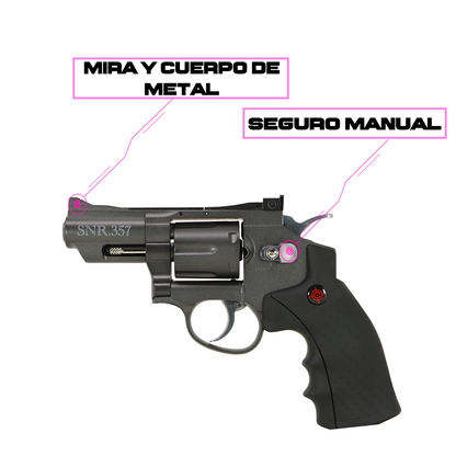 Pistola Revolver Co2 Bulldog .357 CROSMAN