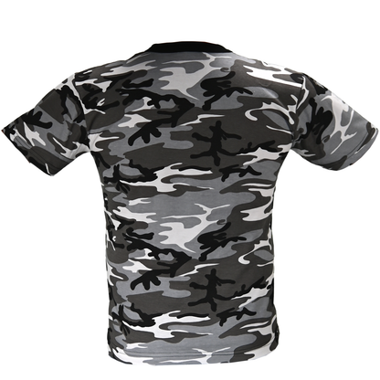 Playera Camuflada Manga Corta Algodón Hombre