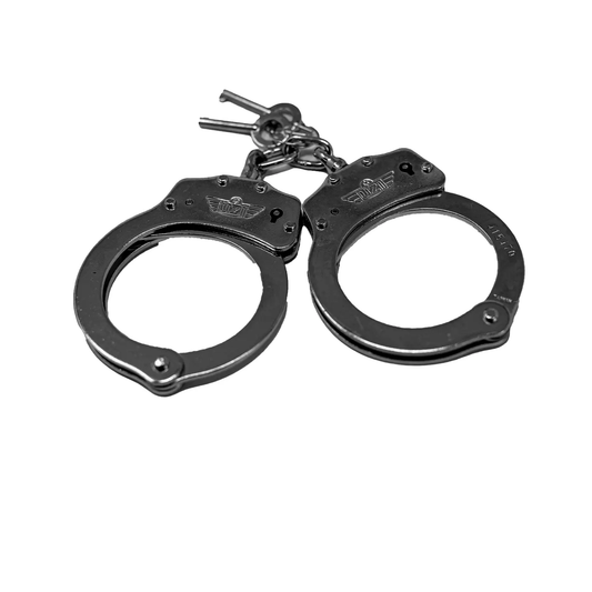 Esposas Seguridad Policiacas De Acero 2 Llaves Uzi Negras
