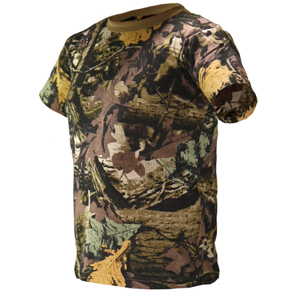 Playera Camuflada Manga Corta Algodón Hombre